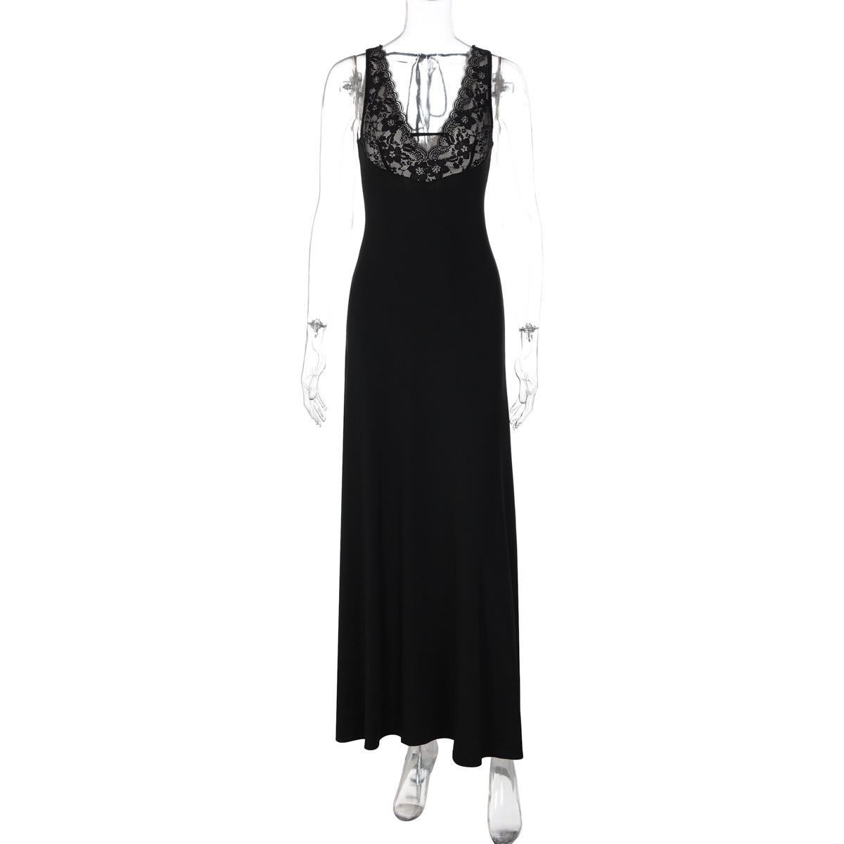 O1CN01j3jBXTK1coI2R3rs__3843000677-0-cib BLACK LACE BODICE COLUMN GOWN – FORMAL EVENING DRESS