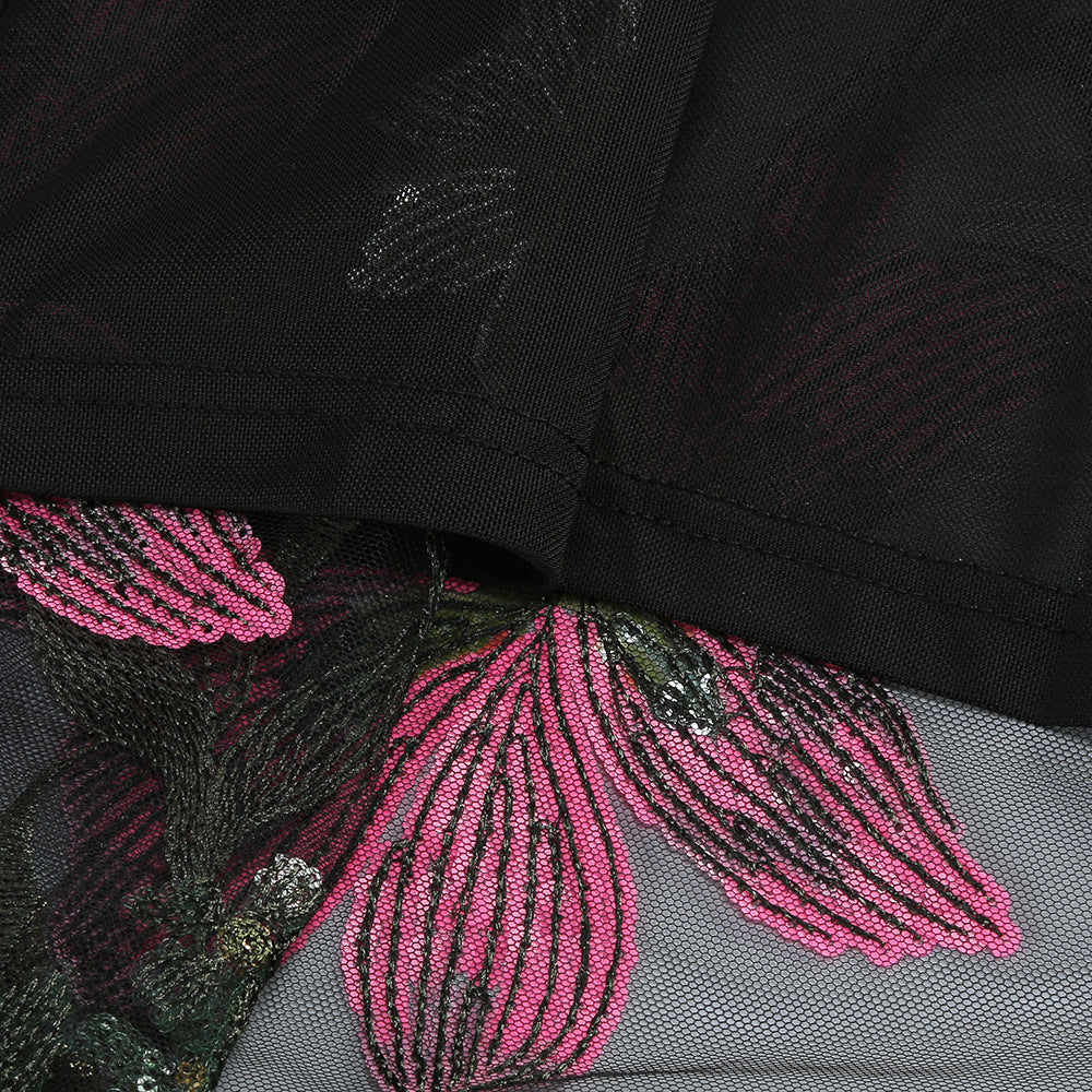 O1CN01juKmV12JjMkM28JDM__3878859457-0-cib BLACK FLORAL EMBROIDERED MESH MAXI DRESS FOR EVENING