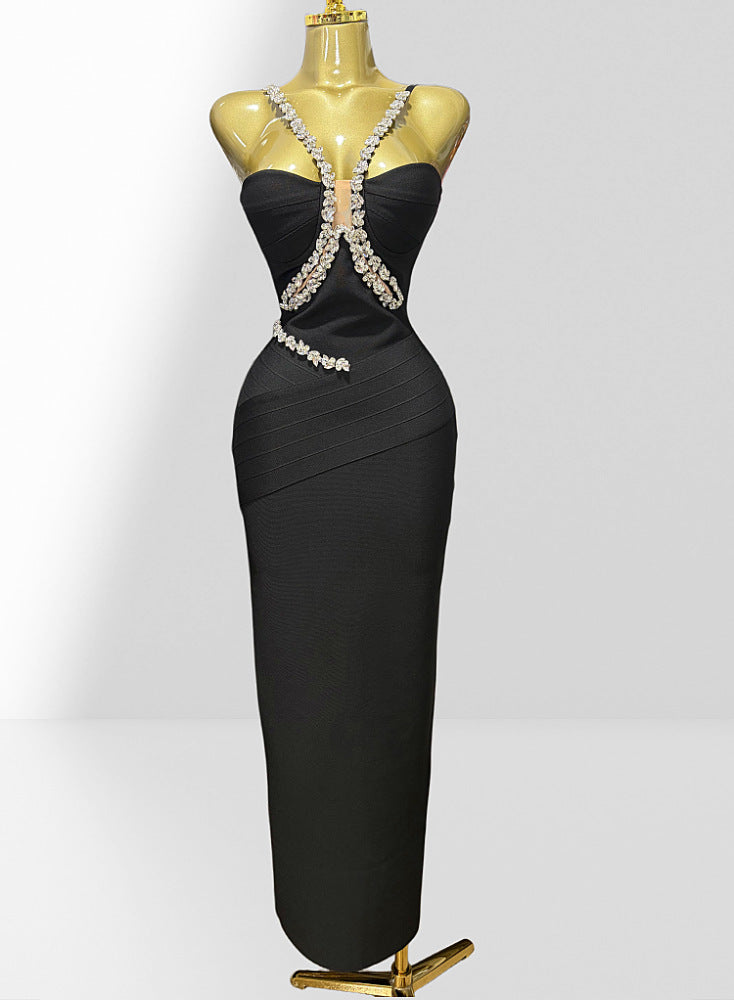 O1CN01lgatVP1OWbc6lcByz__2214247051713-0-cib BLACK CRYSTAL COLUMN EVENING GOWN – STRETCH KNIT