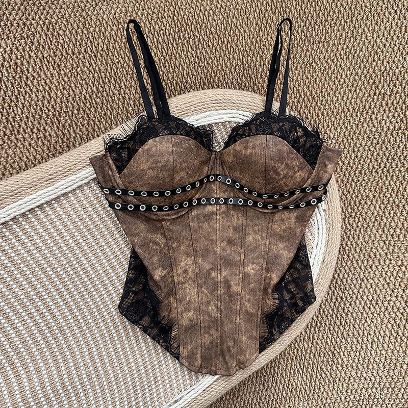 O1CN01q0anm91EaatYvPNHC__2220923270368-0-cib BROWN LACE BUSTIER CORSET TOP - STRUCTURED PARTY STYLE