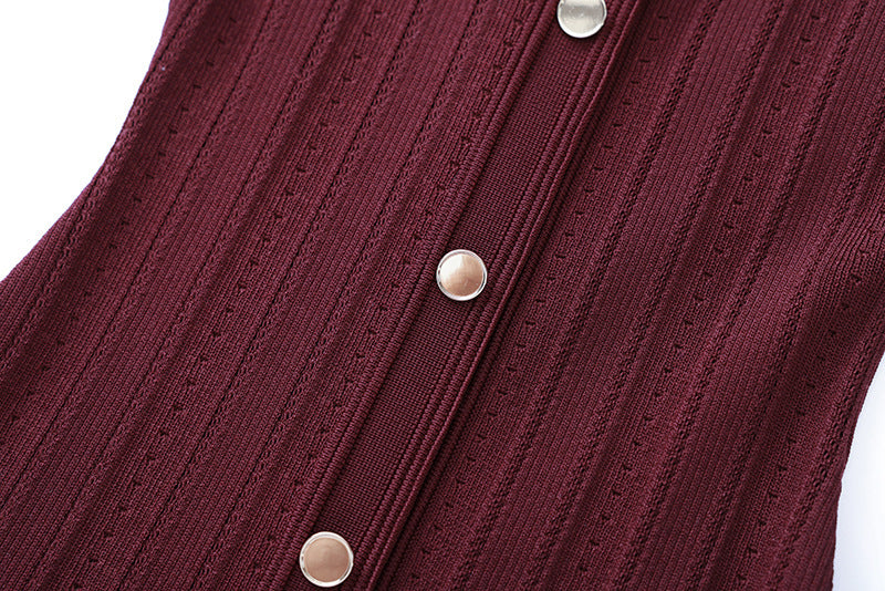 O1CN01qBeCJI2BDkS6FB9WA__2218938508305-0-cib BURGUNDY RIBBED KNIT A-LINE DRESS - FALL WEDDING GUEST