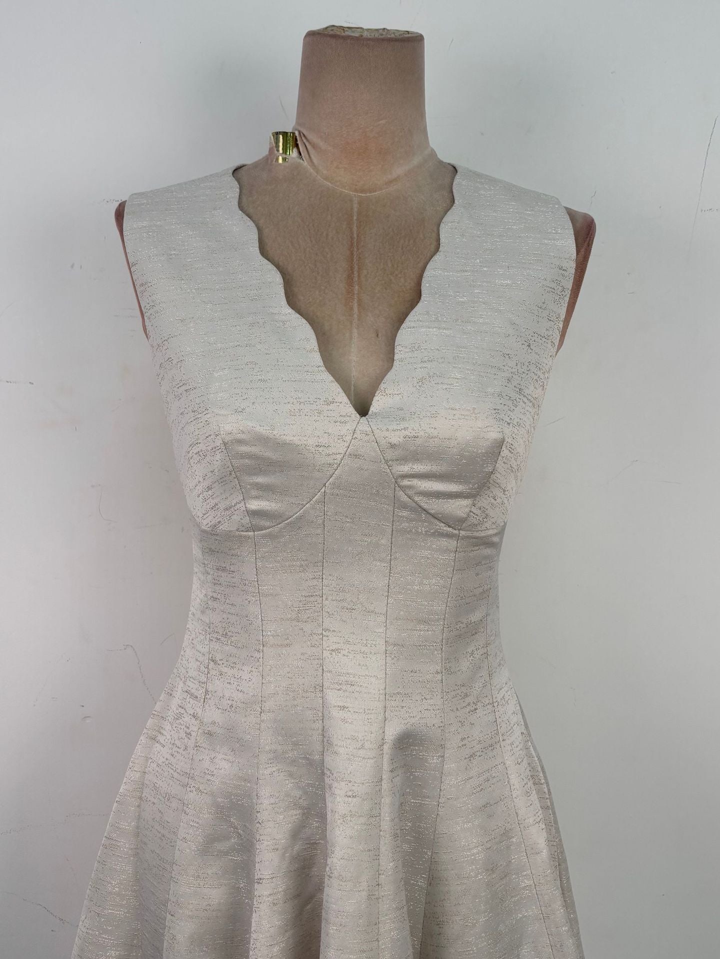 O1CN01t1ekCT1P4UuLCaE09__2222181071787-0-cib IVORY TEXTURED A-LINE MIDI DRESS WEDDING GUEST
