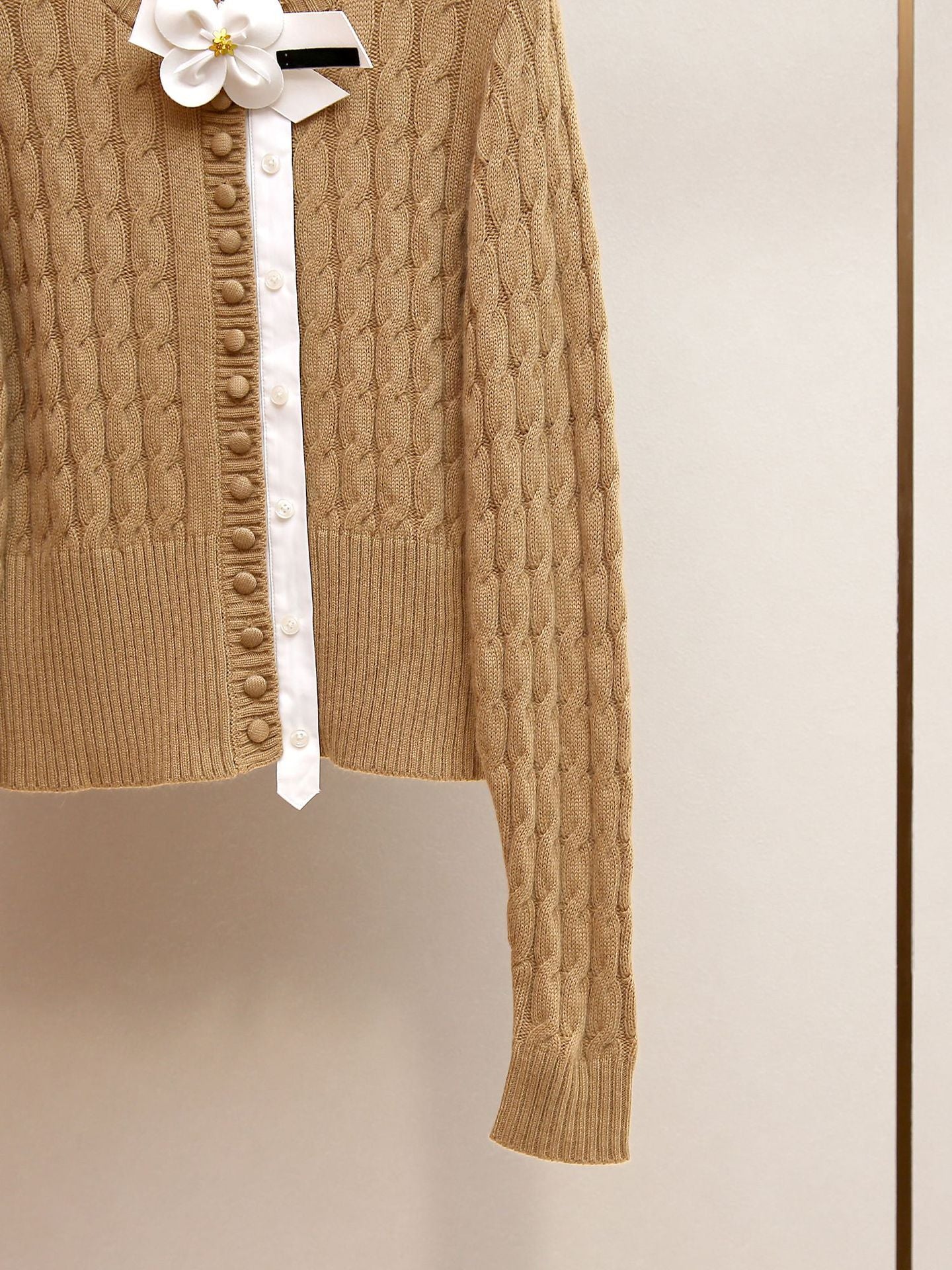 O1CN01tIdQGx2Lrj9m04lUY__2214621369746-0-cib BEIGE CROPPED FITTED CARDIGAN - CASUAL KNIT STYLE