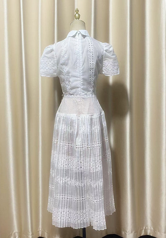 O1CN01uBPq7E27GiV0ncICE__1932317770-0-cib WHITE PLEATED LACE MIDI DRESS – WEDDING GUEST