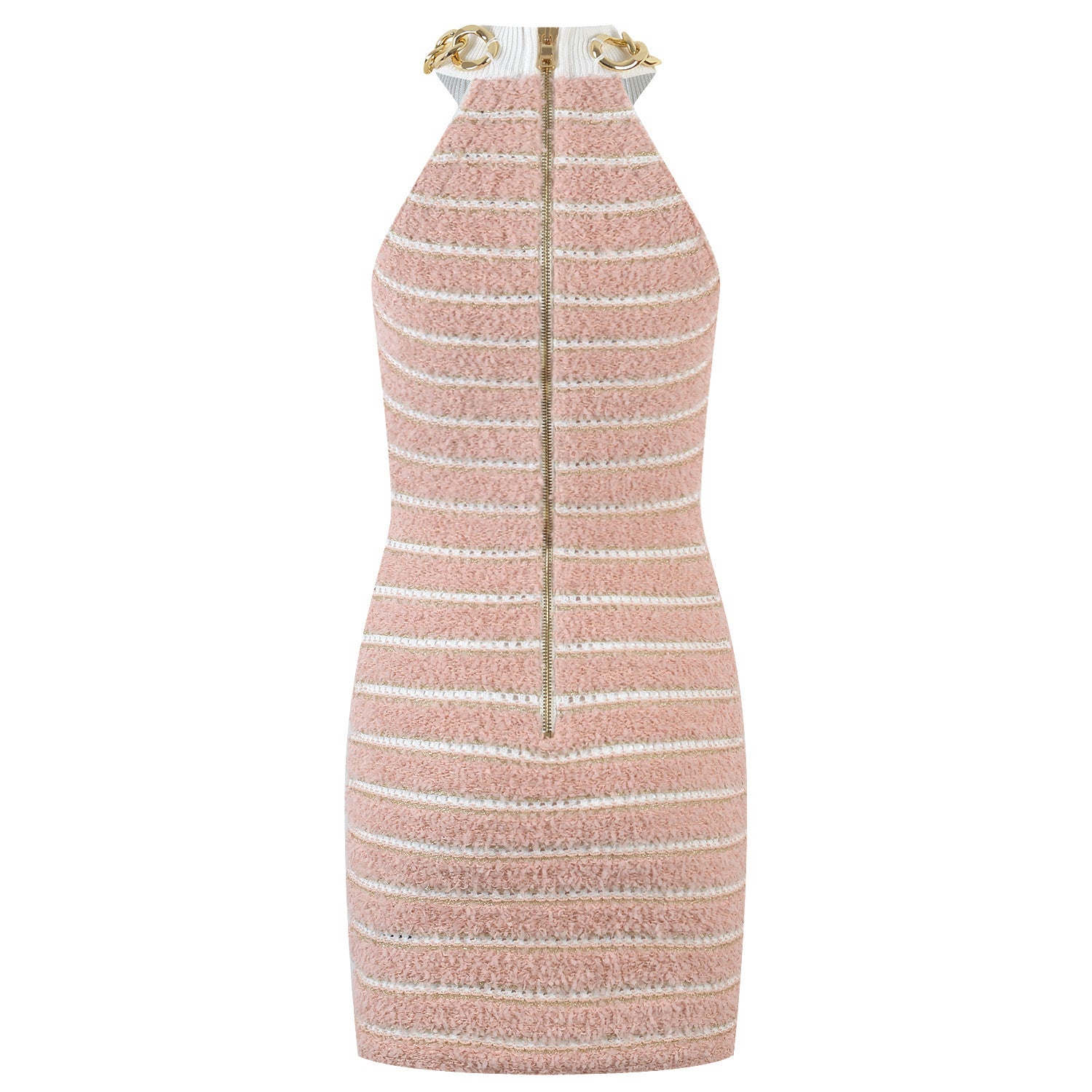 PINK TWEED BODYCON DRESS - PARTY & WORK OUTFIT