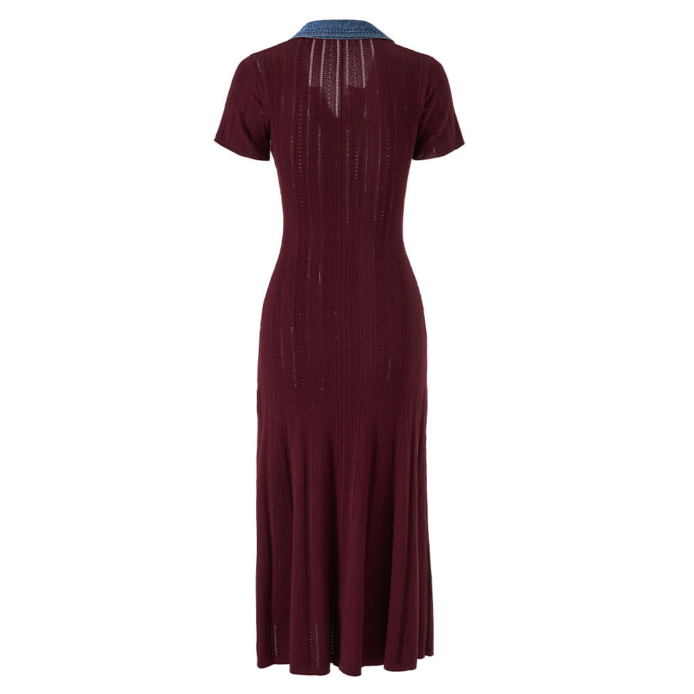 O1CN01vvr2cM2BDkS6IPSGJ__2218938508305-0-cib BURGUNDY RIBBED KNIT A-LINE DRESS - FALL WEDDING GUEST
