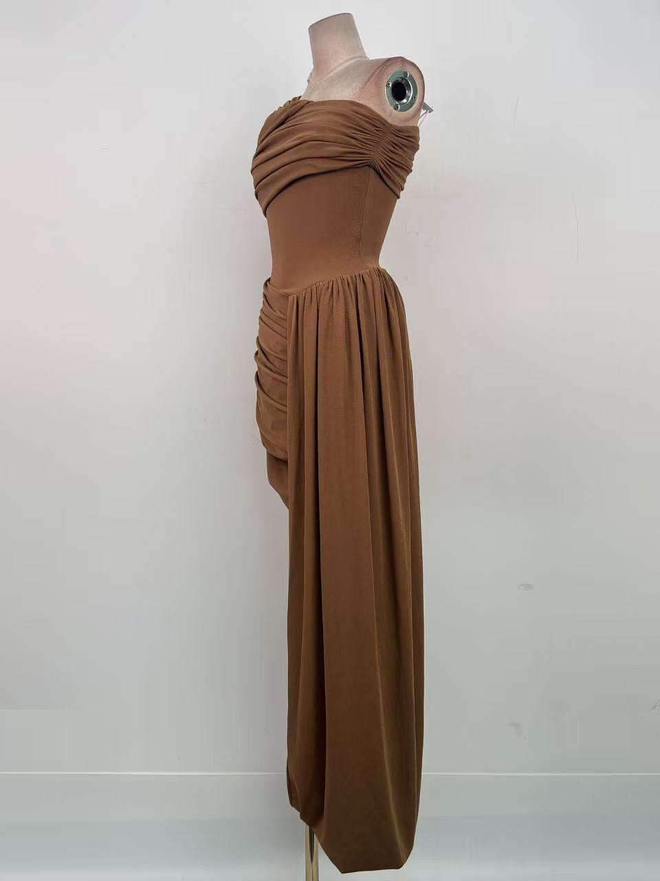 O1CN01waw9VuNjPUK1wqmG__2222181071787-0-cib OCHRE SHEATH DRESS DRAPED OVERLAY WORK COCKTAIL