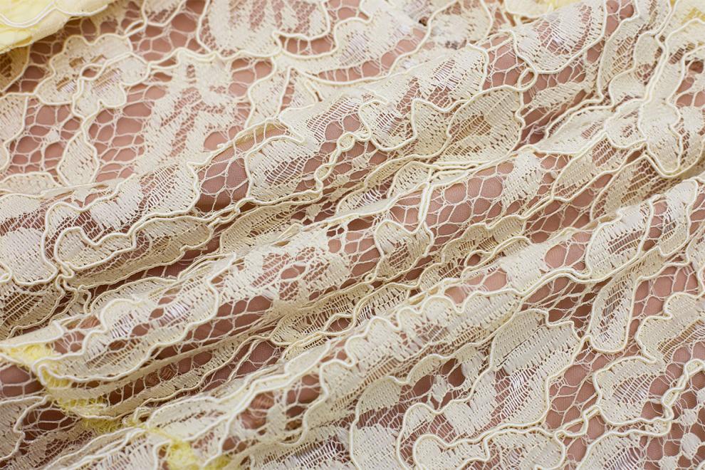 O1CN01yUnrVD1EQyafSVSY5__3328240347-0-cib PALE YELLOW LACE FIT-AND-FLARE DRESS - WEDDING GUEST