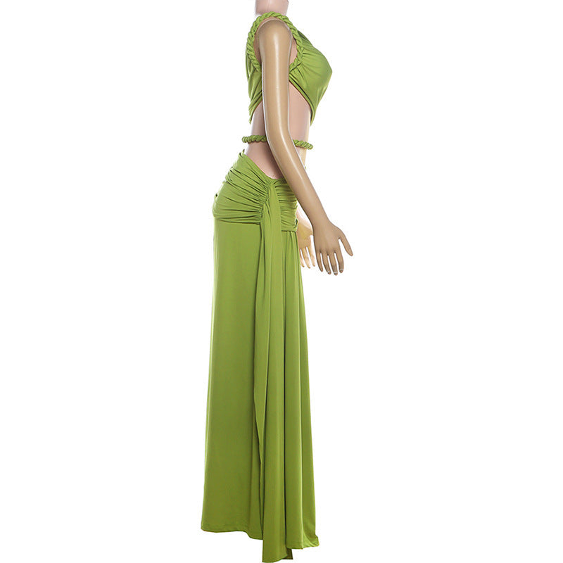 O1CN01yrMf4z1vA3QoXAPRb__2222428346131-0-cib SAGE GREEN CHIFFON A-LINE GOWN | WEDDING GUEST