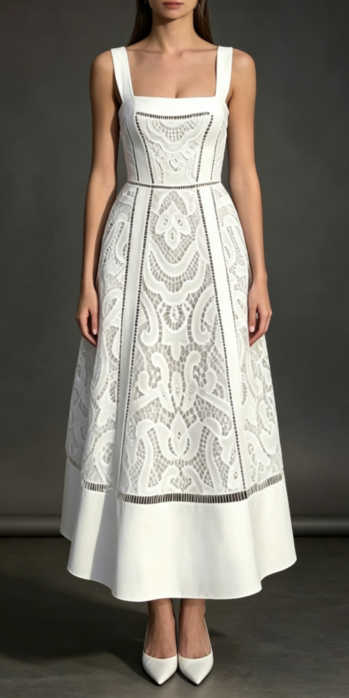a1830c98046fceb7c7f43e83d58fc6f6_d207185a-ebaf-4d58-99c6-a9b3ff76fa48 WHITE EYELET LACE A-LINE MIDI DRESS - SUMMER STYLE
