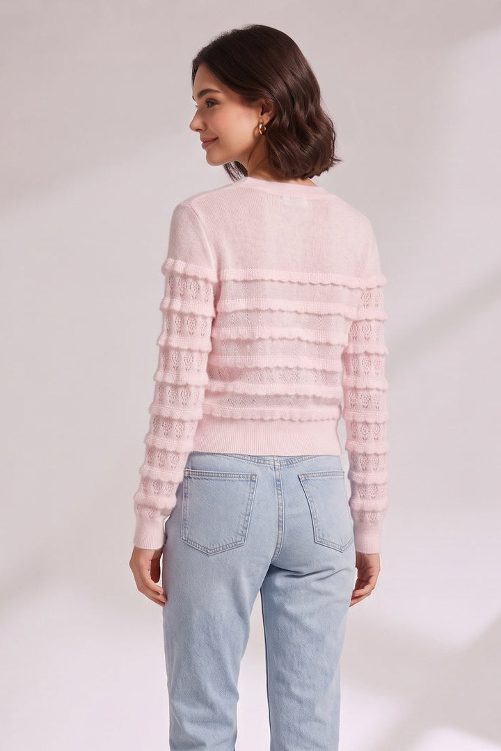 a589090ed47670cd LIGHT PINK CROPPED FITTED CARDIGAN - CASUAL & WORK