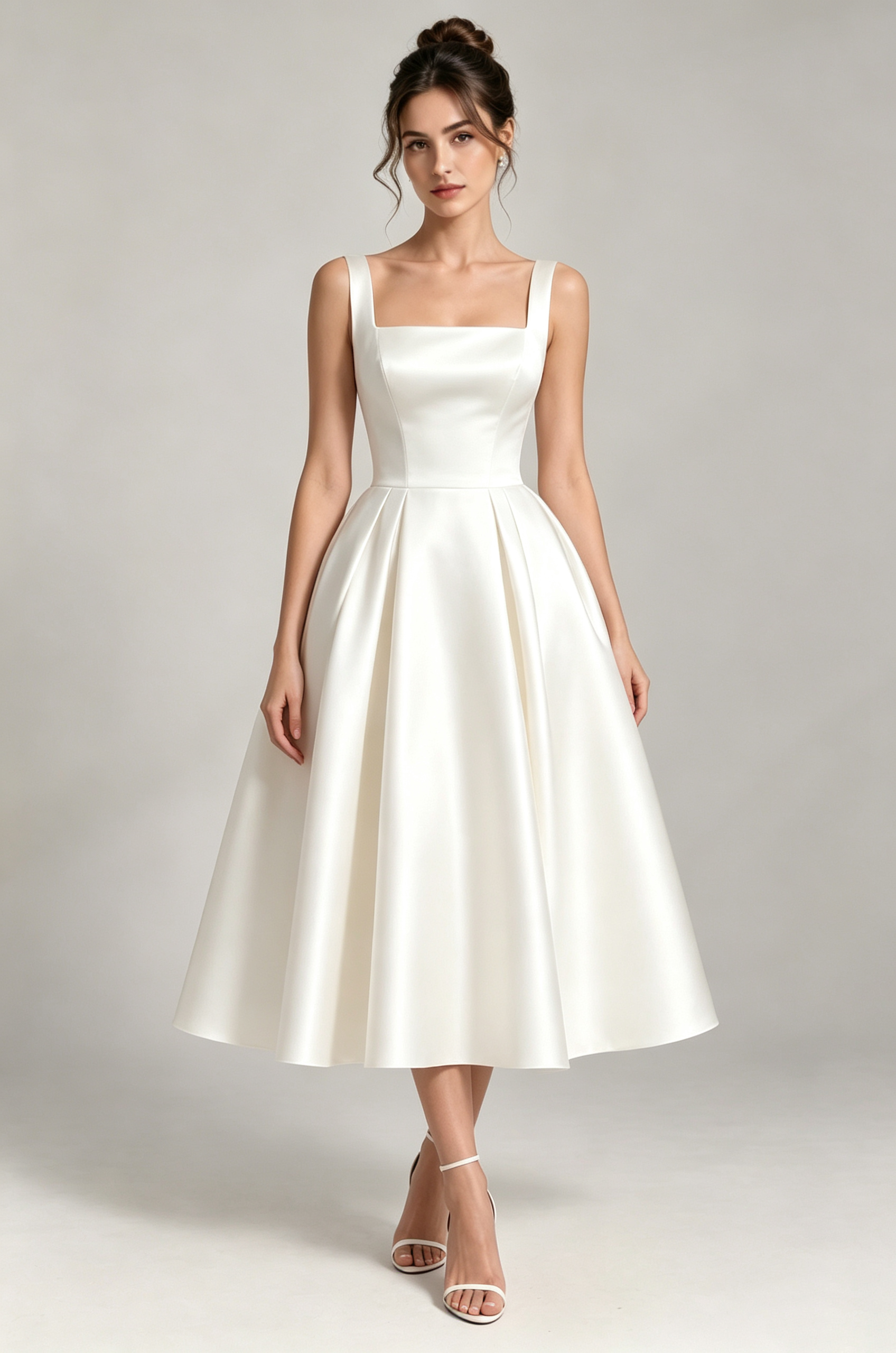 c0fda818597788af0e4a502a0b9b509c MINIMALIST SPAGHETTI STRAP MIDI DRESS - OFF-WHITE