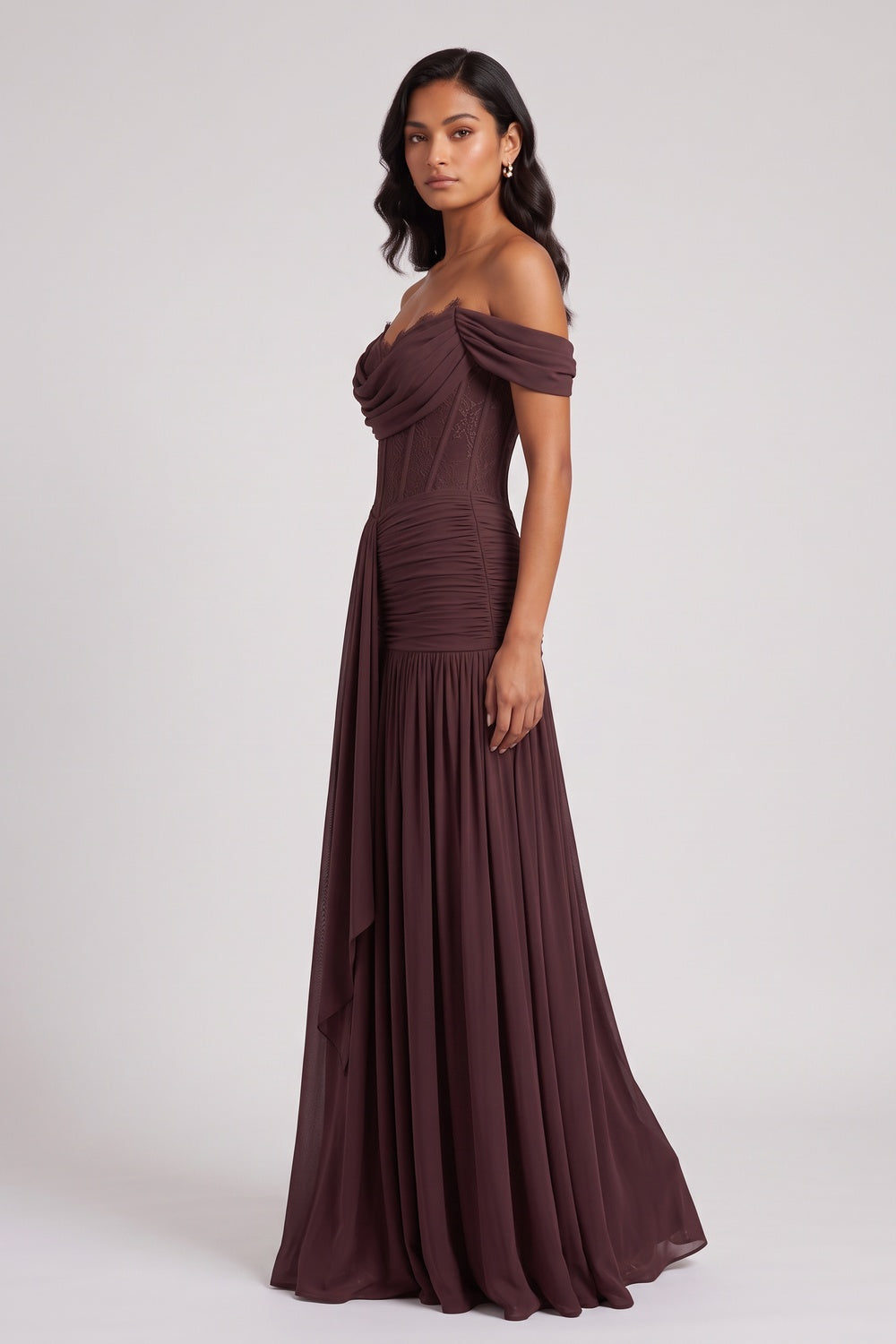 cb6ce7ad85103ad9 DARK BROWN FITTED CORSET MESH GOWN – FORMAL