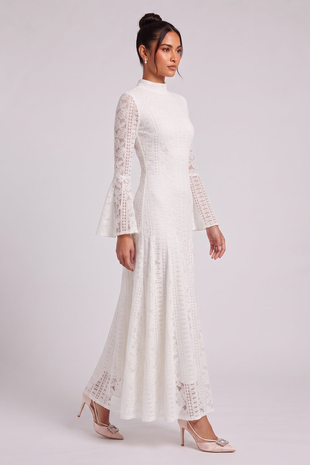 d161e1b477e2237e WHITE LACE A-LINE DRESS – WEDDING GUEST COCKTAIL