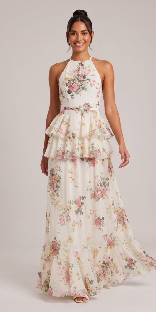 d2bbb8bf45e84da3 IVORY CHIFFON HALTER A-LINE GOWN FOR FORMAL WEDDINGS