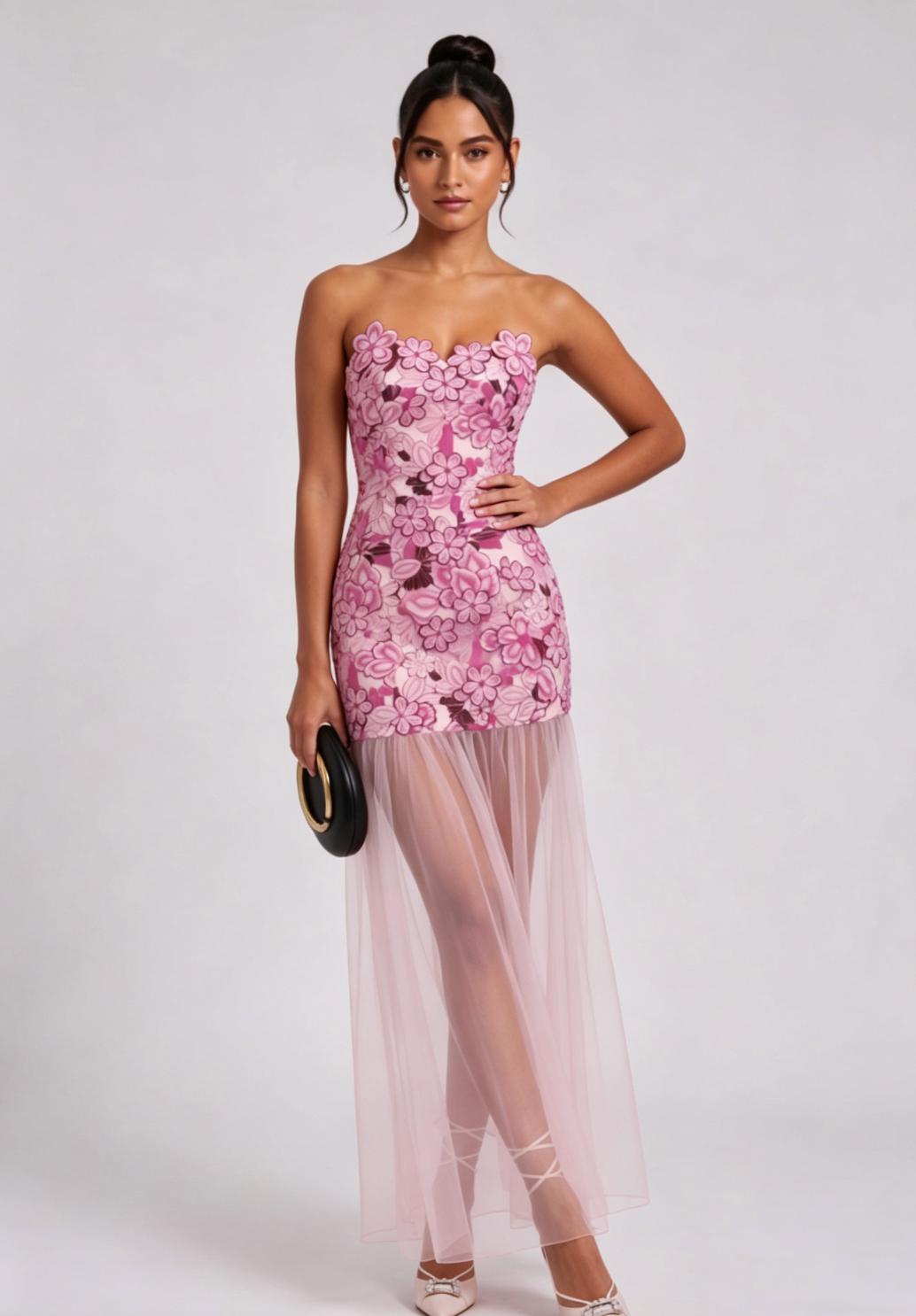 d79f6f92d87a8c324d9941e963f99d03 DUSTY PINK LACE COLUMN MINI DRESS WITH SHEER OVERLAY