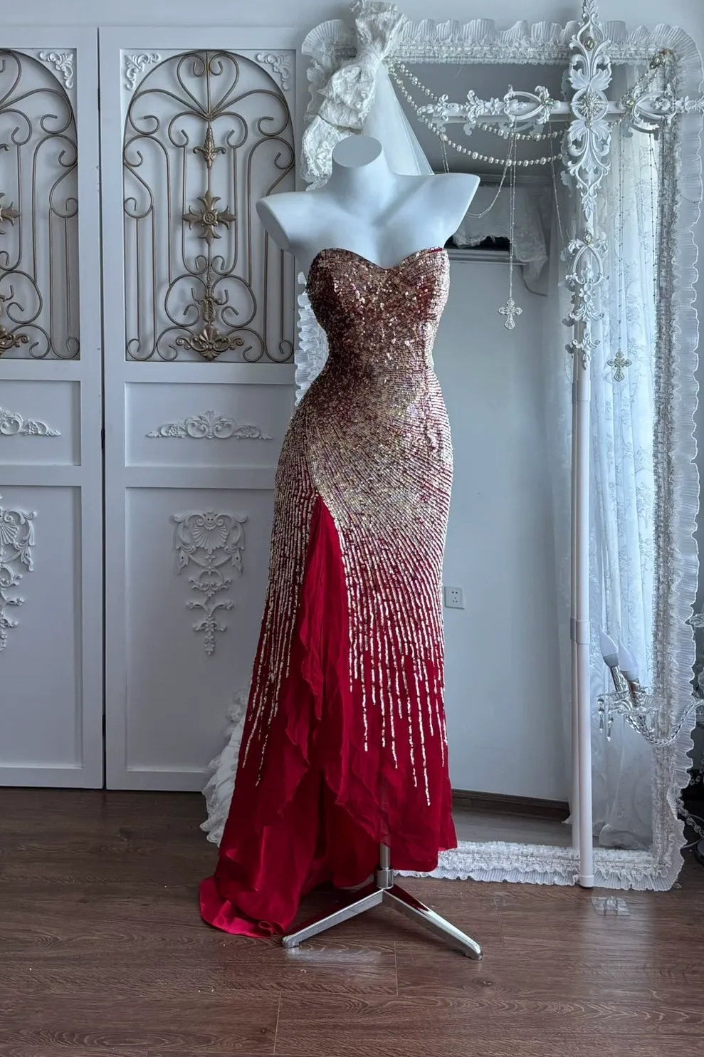 imgi_13_O1CN01LBudsu1feFhLIio3y__4611686018427385471-0-xy_item_jpg_Q90_jpg RED GOLD SEQUIN MESH COLUMN GOWN FORMAL EVENING